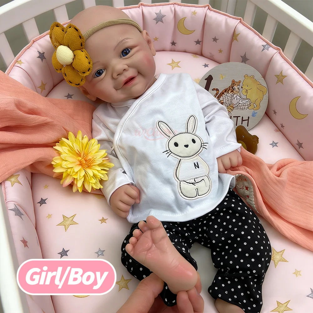 

Силиконовая кукла-реборн (девочка/мальчик) 17 дюймов, ультрареалистичная, ручная роспись, мягкая, с эффектом веса, коллекционная, как живой ребенок