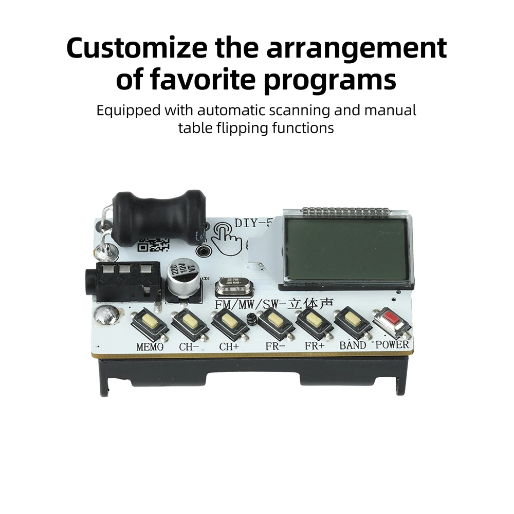 87-108MHz FM/MW/SW Multi Band Headphone Radio, Medium Wave Shortwave Fm Radio Module DIY Module Finished Product