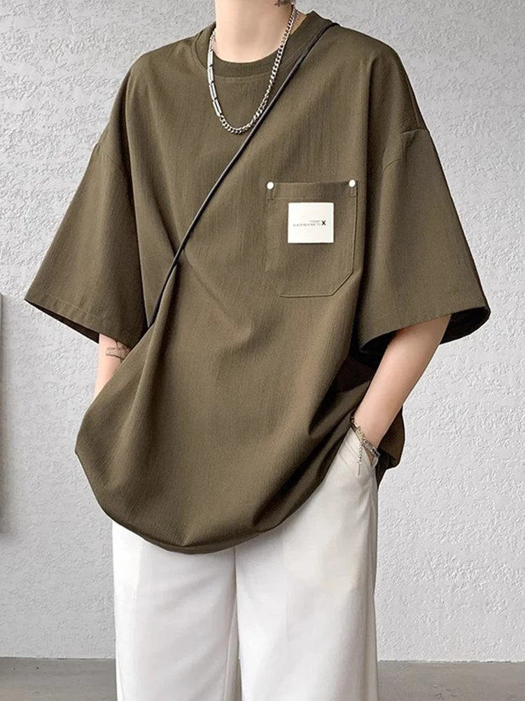 

Футболка из ледяного шелка ort Sve, мужская летняя тонкая свободная футболка Qui Dry Faion, брендовая модная футболка f Sve ket, молодежная, повседневная, дышащая