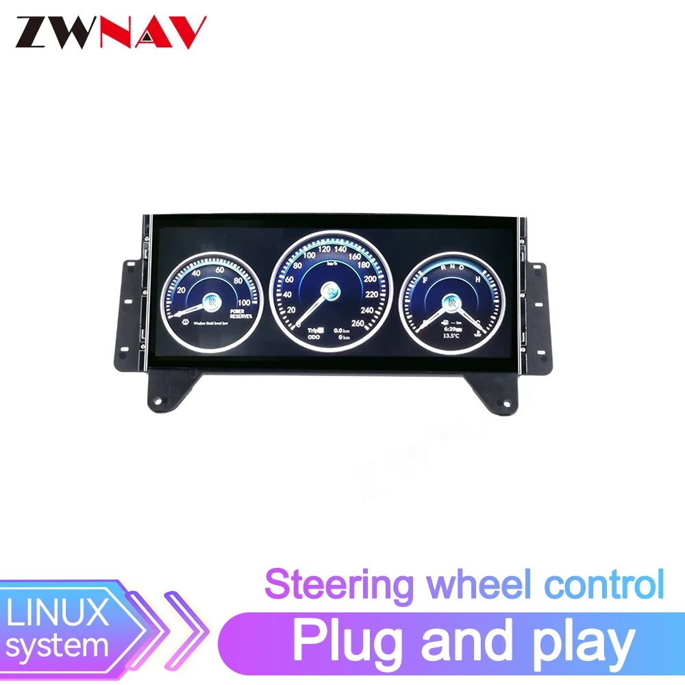 12.3 inch Digital Dashboard Cluster For Rolls-Royce Virtual LCD Instrument Panel Cockpit Speedometer Gauge Plug-play