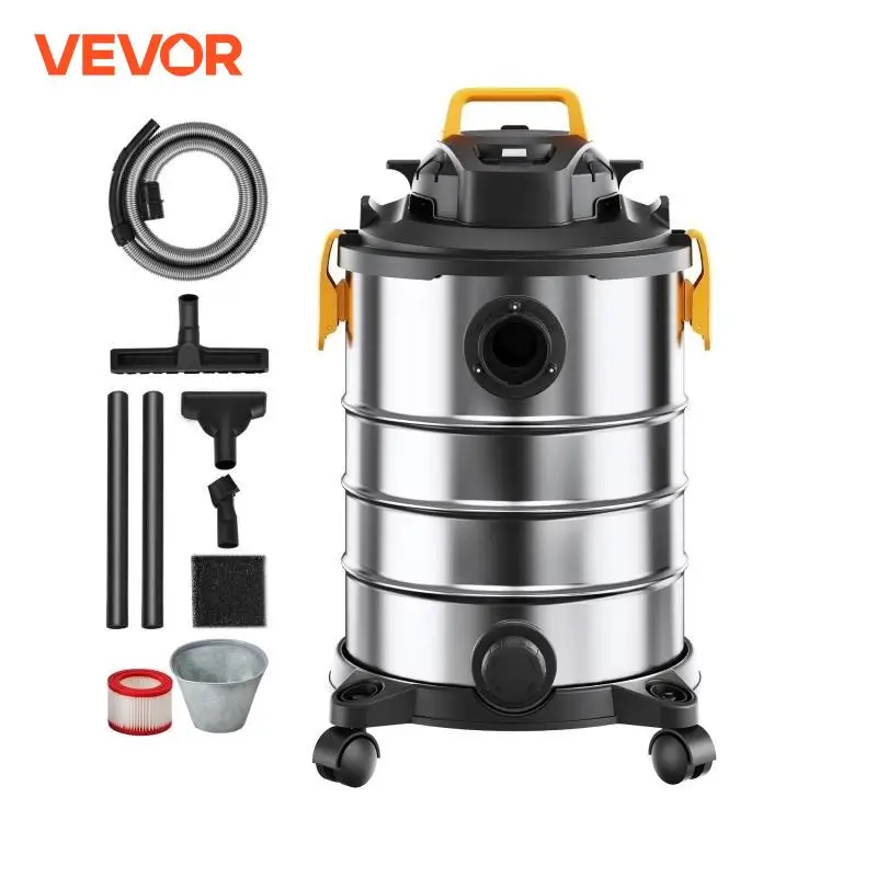 VEVOR-فراغ متجر جاف رطب من الفولاذ المقاوم للصدأ ، شفط قوي ، مكان صغير ، مثالي لحطام السجاد ، شعر الحيوانات الأليفة