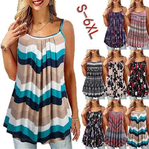 plus Size Women's T-irt Straps Tops Ladies Summer Faion Casual Comfortable Fit S6XL 2020 Sle Other Fabric Other 00%