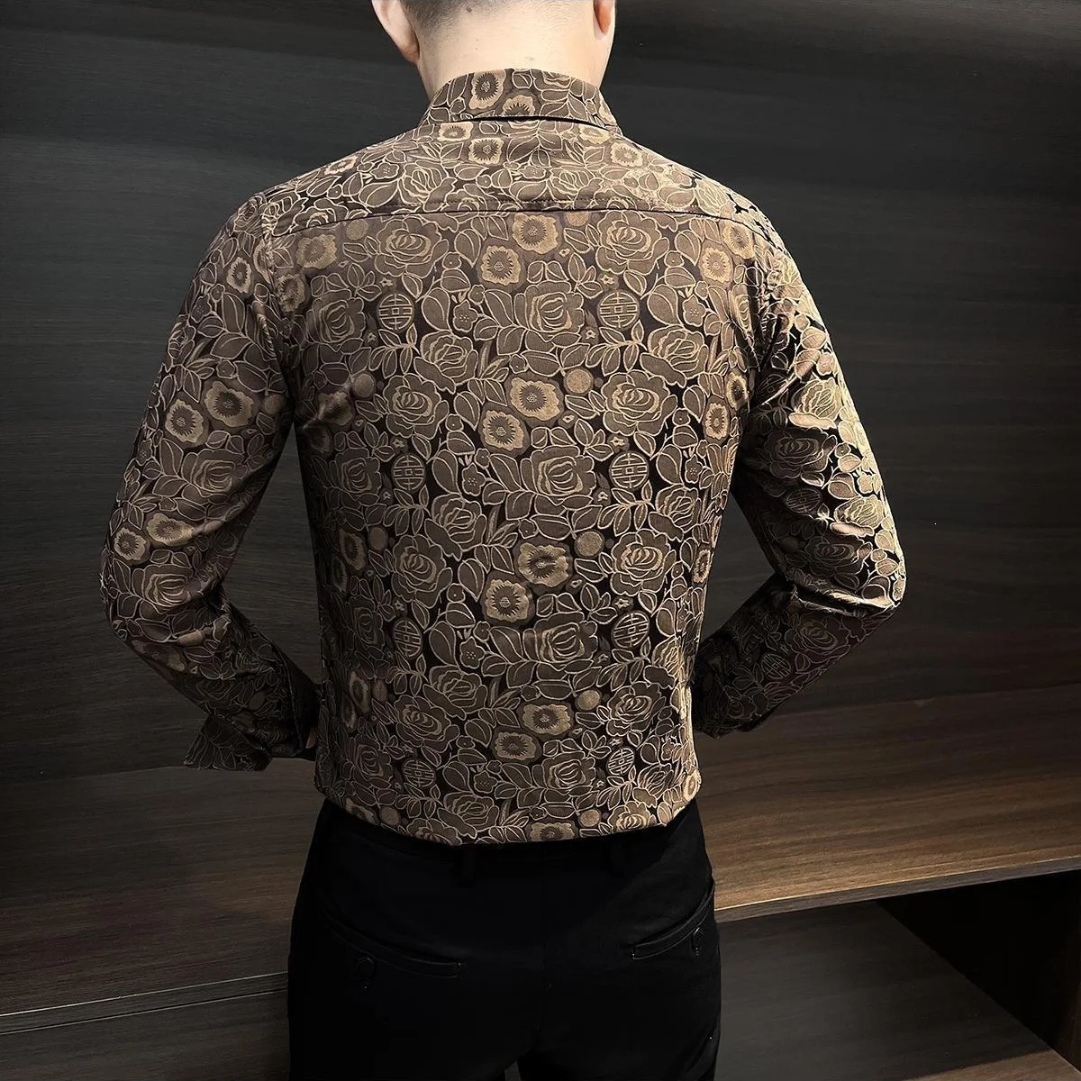 2026 New Men's Sequined Shirt Long Sleeve Fashion Men's Top Casual Shirt