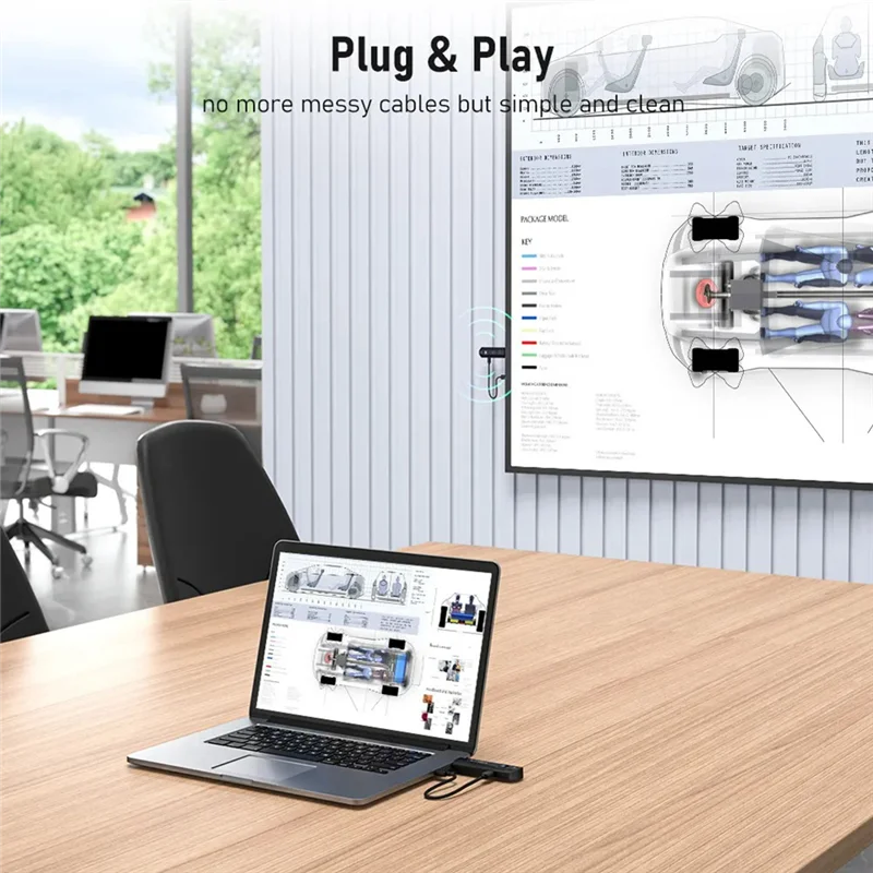 

M18K--Compatible Wireless Transmitter And Receiver 1080P Audio For Laptop TV Projector Monitor Camera For Meeting Use