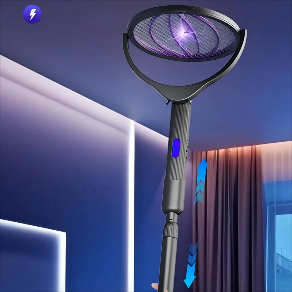 HOMEFISHNew four in one retractable electric mosquito swatter USB rechargeable automatic mosquito trap outdoor mosquito killer l - Detail Angle #05