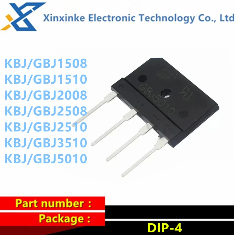 

5PCS GBJ KBJ 1508 1510 2510 3510 5010 2008 2508 Induction Furnace Rectifier Bridge GBJ1508 GBJ1510 KBJ2008 KBJ2508 GBJ2510