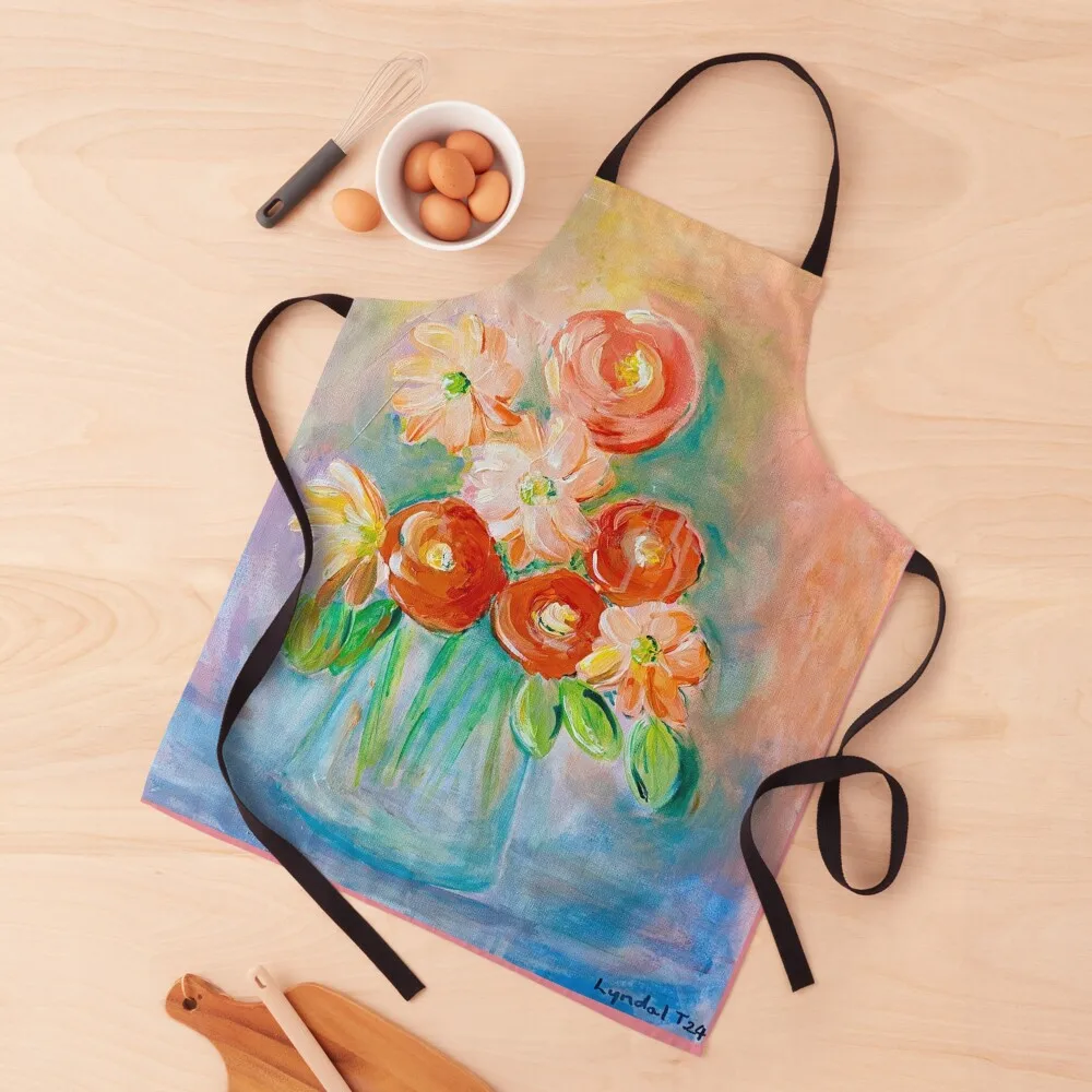 

Lyndals vase of flowers Apron Chef Uniform professional hairdressing nail tech supplies Apron