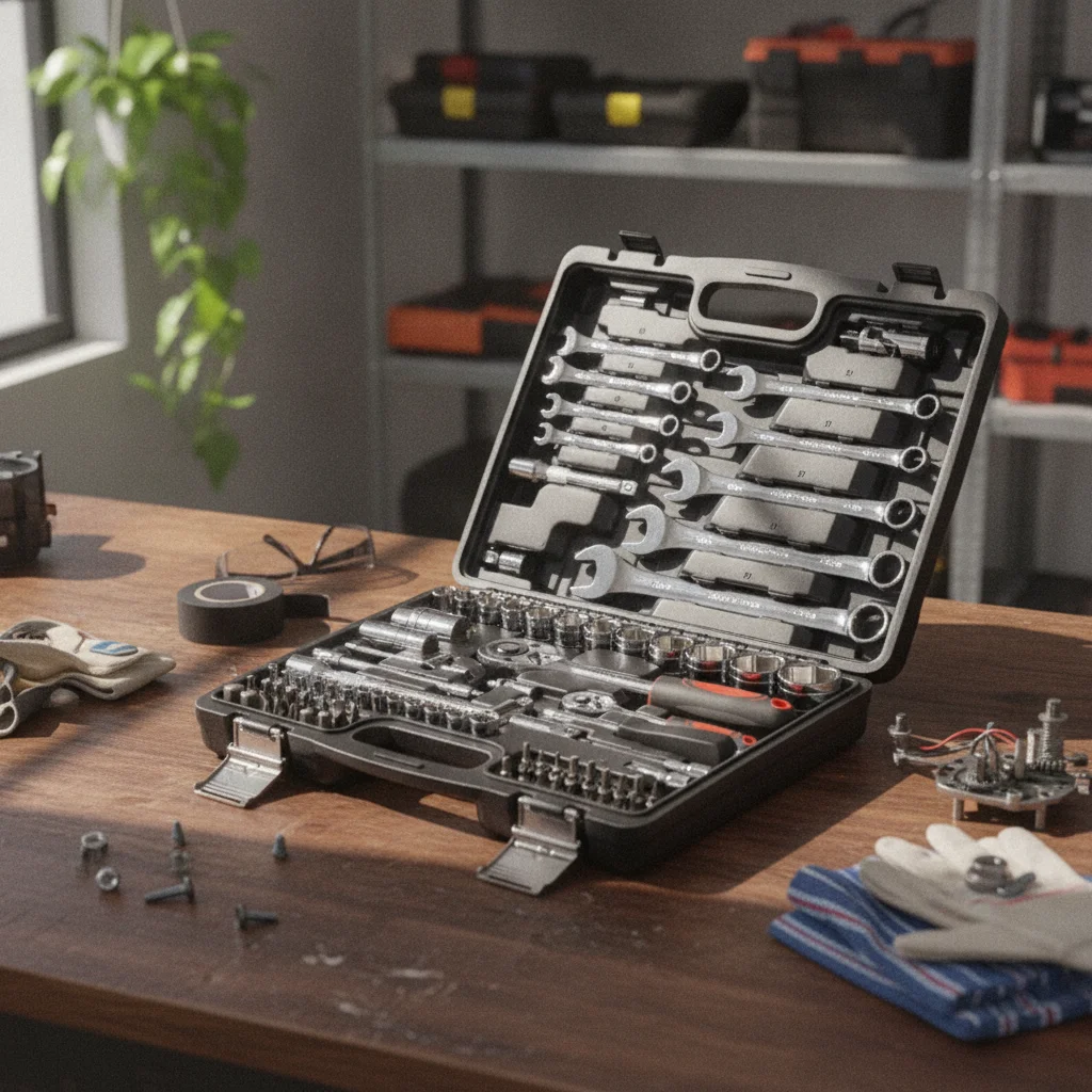 Automotive Tool Kit 82-Piece Car Repair Tool Set Socket Set with Case Organized Tools Travel-Friendly for Garage