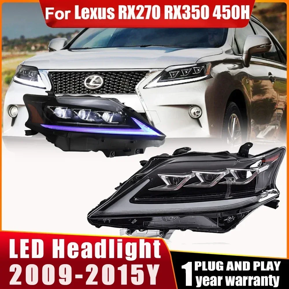 2PCS Car Headlight Assembly For Lexus RX 270 RX300 RX350 2009-2012-2015 LED Head Lamp Tuning Light Parts Automotive Accessories