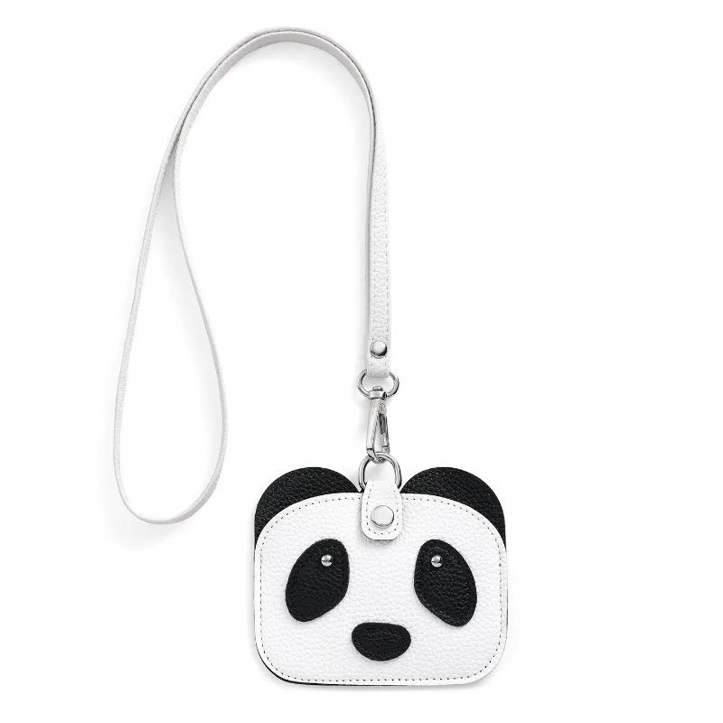 Portamonete in pelle Pu Nuovo simpatico panda Porta carte d'identità di credito Mini portamonete per donna Porta carte per studenti di piccola moda