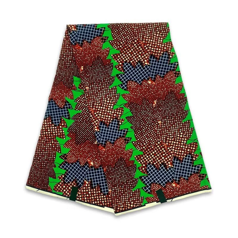 قماش مطبوع شمع أفريقي ، مضمون حقيقي ، شمع حقيقي ، شمع أنقرة ، قماش قطني 100 ٪ لفساتين الحفلات ، أحدث ، 6 ياردات ، Y16 #3