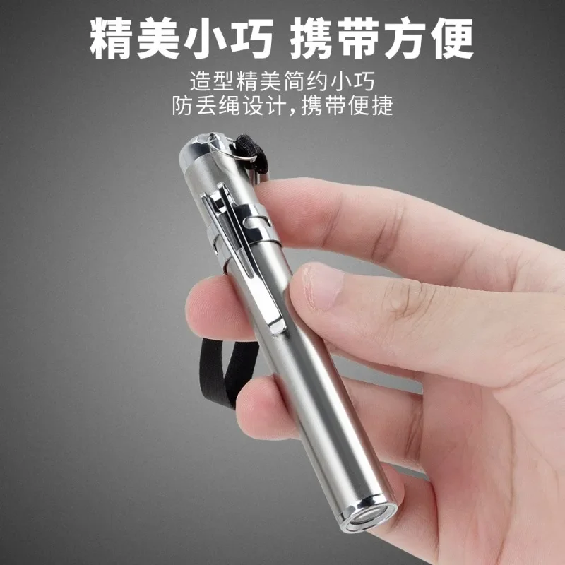 Stainless Steel White Light, Pet Incubation Observation Night Travel Light Source, Easy to Carry, Replaceable Battery