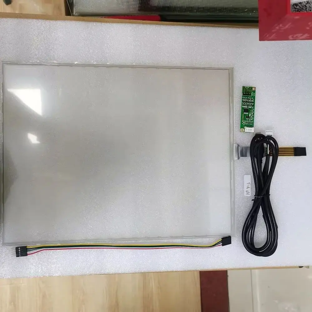 

4:3 Thick for industrial advertising display monitor 15“ Resistive touch screen panel sensor glass TP 15 inch 5 Wire 247*322 MM