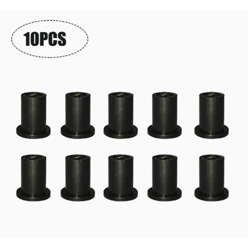 Motorcycle Windshield Mounting Kit 10PCS M4 M5 M6 Rubber Well Nuts Metric Screws Fasteners For Honda Yamaha Suzuki Kawasaki
