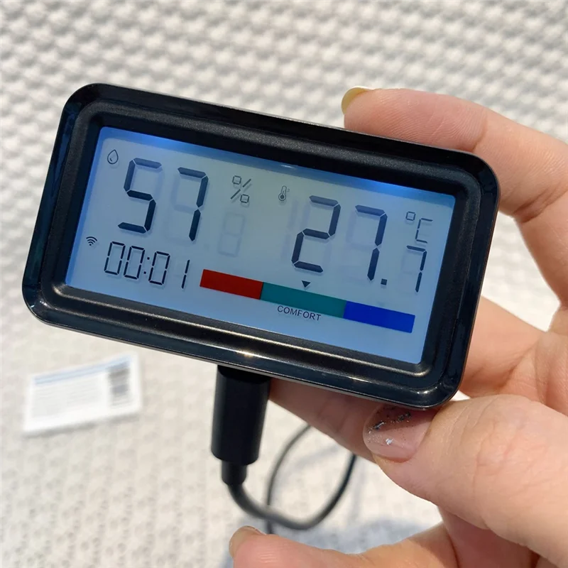 

A36T-Tuya Smart Wi-Fi Датчик температуры и влажности Беспроводной термометр-гигрометр с ЖК-дисплеем Домашняя сигнализация с дистанционной связью-A Durab