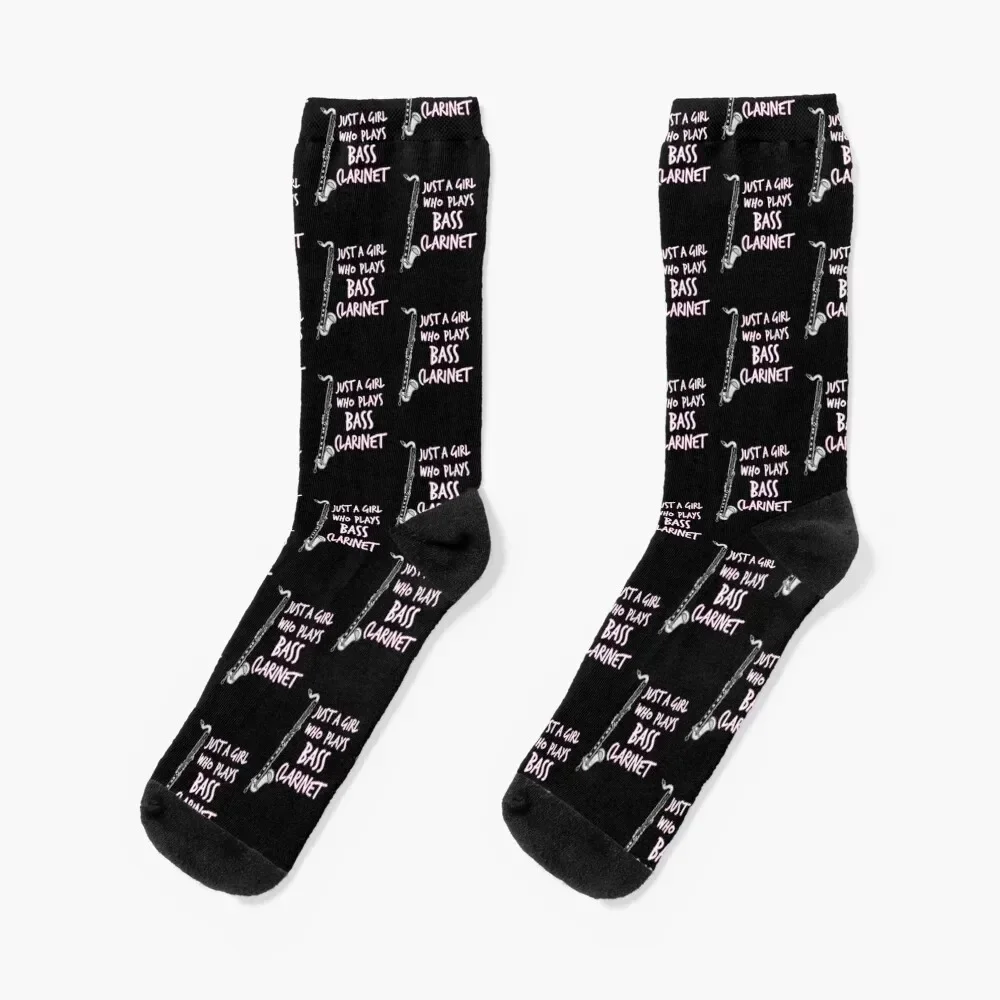 Just A Girl Who Plays Bass Clarinet Female Clarinetist Socks custom sports designer cycling Men Socks Women's