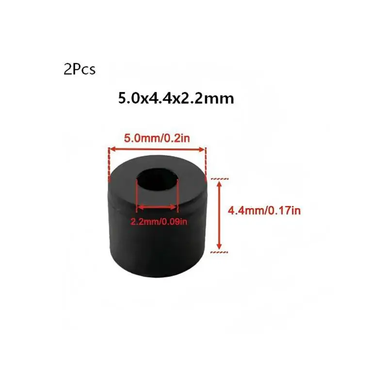 2Pcs 5.0x4.4x2.2mm Pinch Roller Rubber Ring For Portable Ultra-thin Cassette Player Music Player Pressure Pulley Rubber Rings