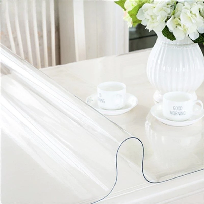 Silicone Heat Resistant Pad Soft Silicone Transparent Leather Protection Table Cloth Anti-Scalding Tea Table Mat Home Textile