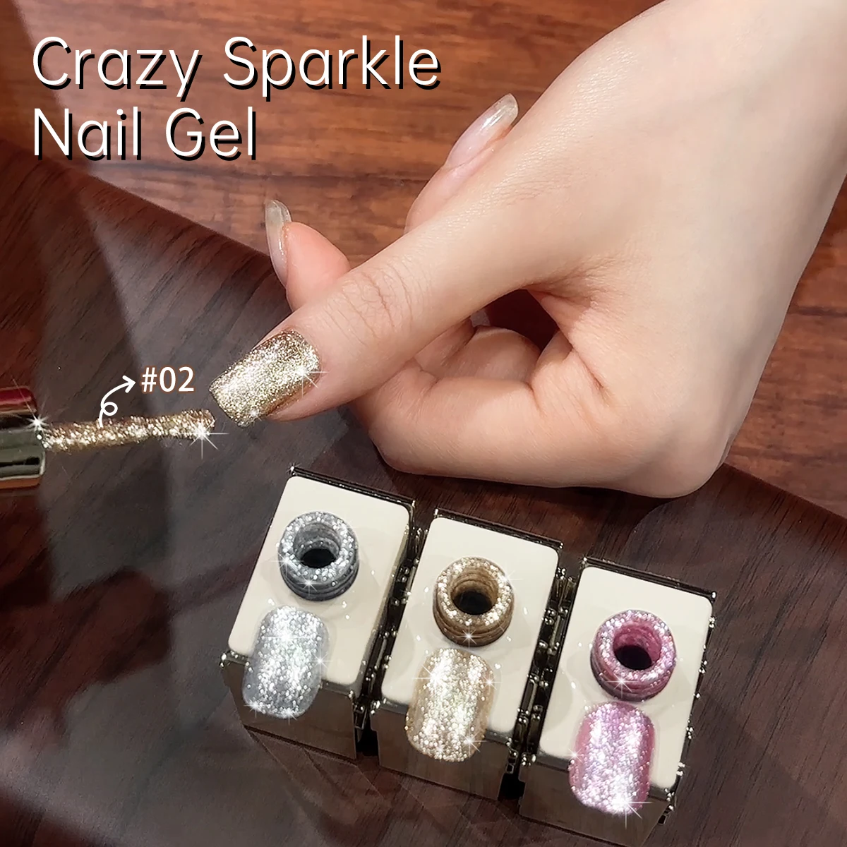 XEIJAYI 1個/3個入り フラッシュワイルドグリッターネイルジェルセット