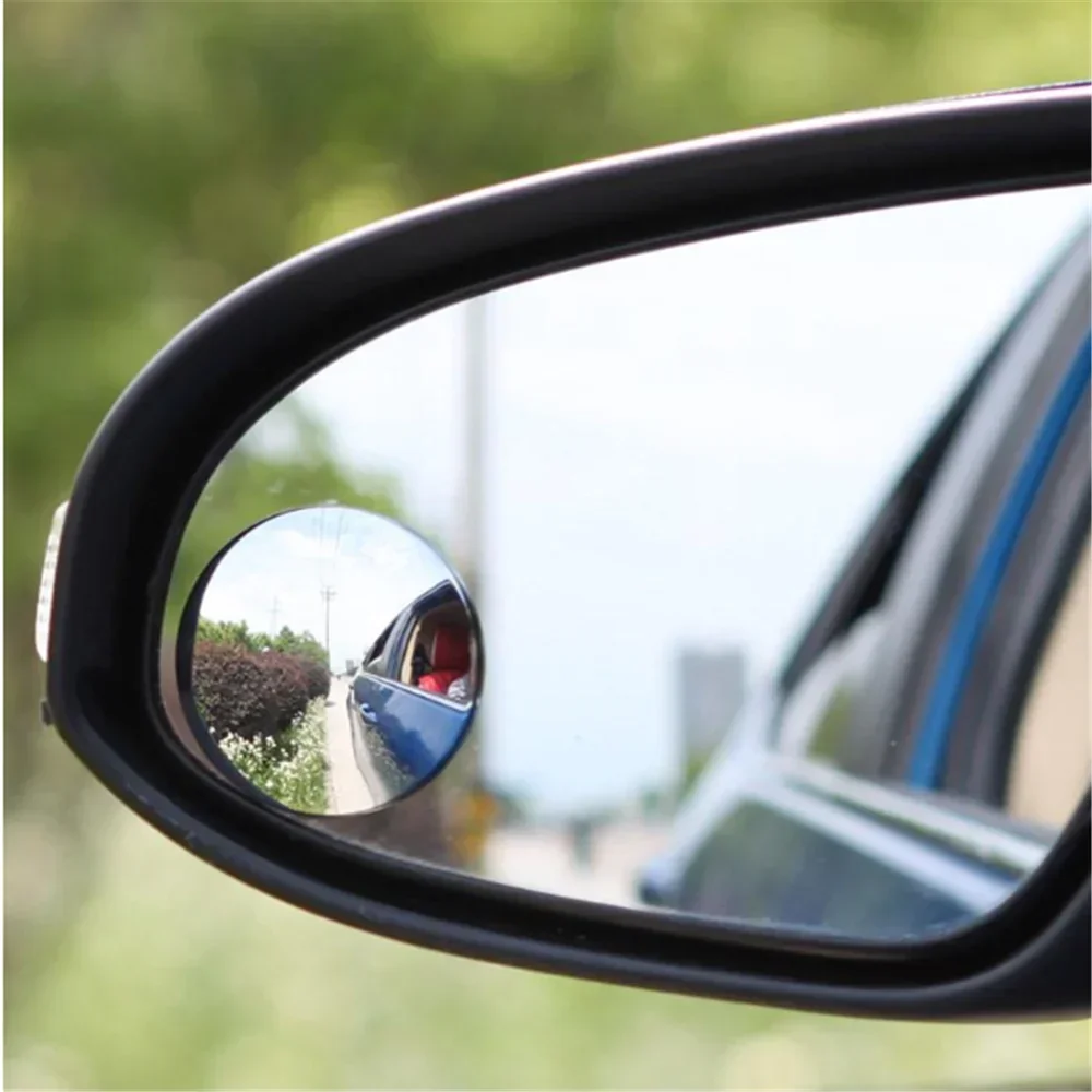 1/2PCS Rimless HD Blind Spot Mirror 360° Adjustable Convex Car Rearview for Reverse Wide Angle Parking Safety Aid