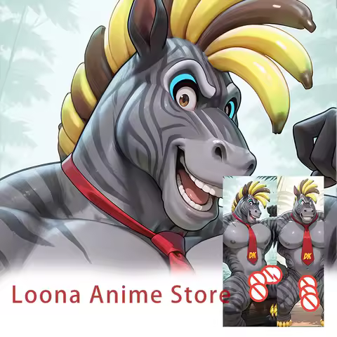 Zebra Bananza Donkey Kong Bananza Futa Dakimakura Anime Double sided Print Life size Body Pillow Case Cover Pillowcase