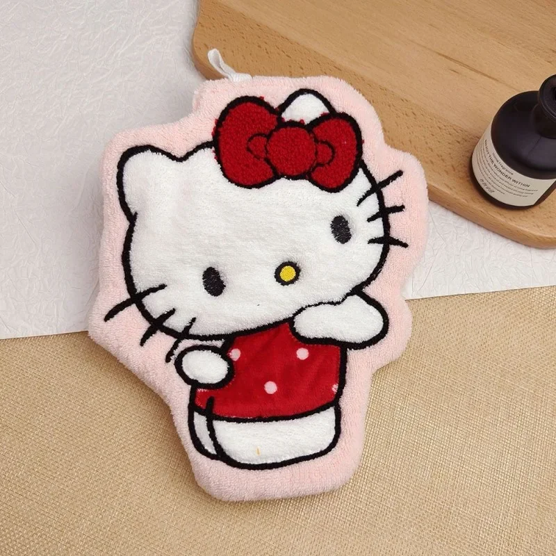 Cartoon Cat Printed Hand Towel Kawaii Soft Absorbent Quick-Drying Towel Face Washing Towel Hanging Kitchen Bathroom Women's Gift view 5