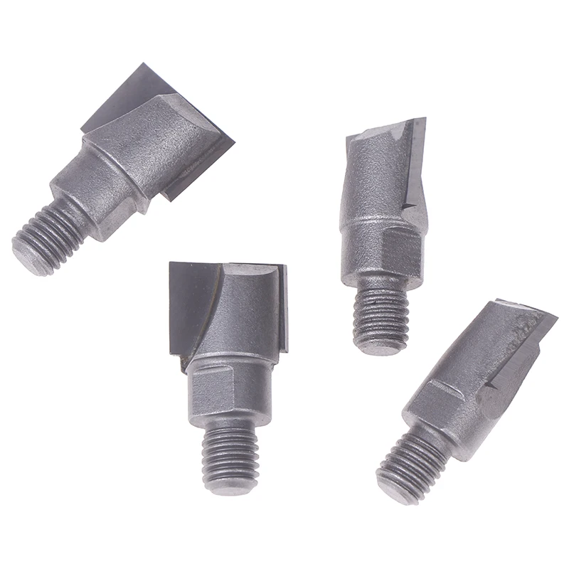 10mm Shank Wooden Door Lock Slotting Cutter 16.5-22mm Tungsten Steel Woodworking Milling Cutter Tools Screw Thread