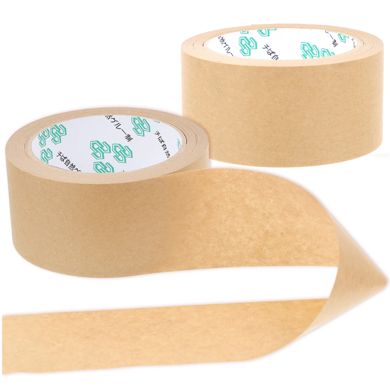 

2 Pcs Kraft Paper Tape DIY with Adhesive Books Water Activated Gummed Packing Self-adhesive