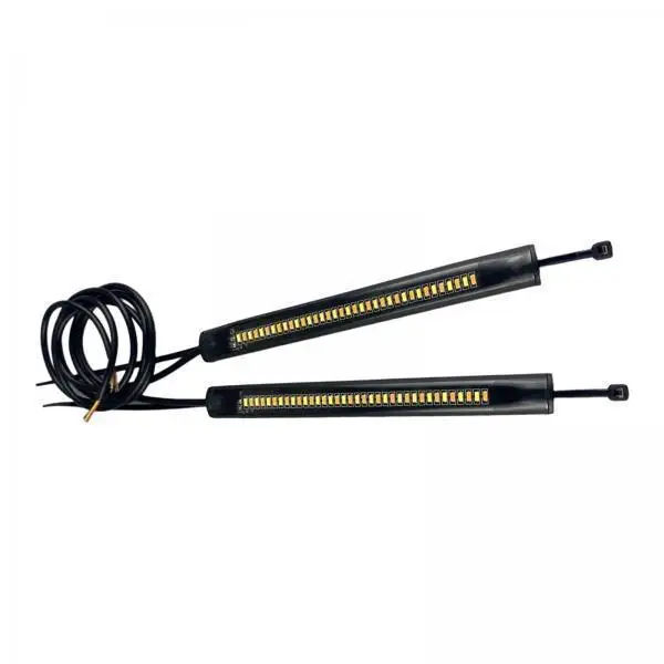 Flexible Universal LED Motorcycle Strip Amber Turn Signal Indicator for Rear Bike Lamp Lighting