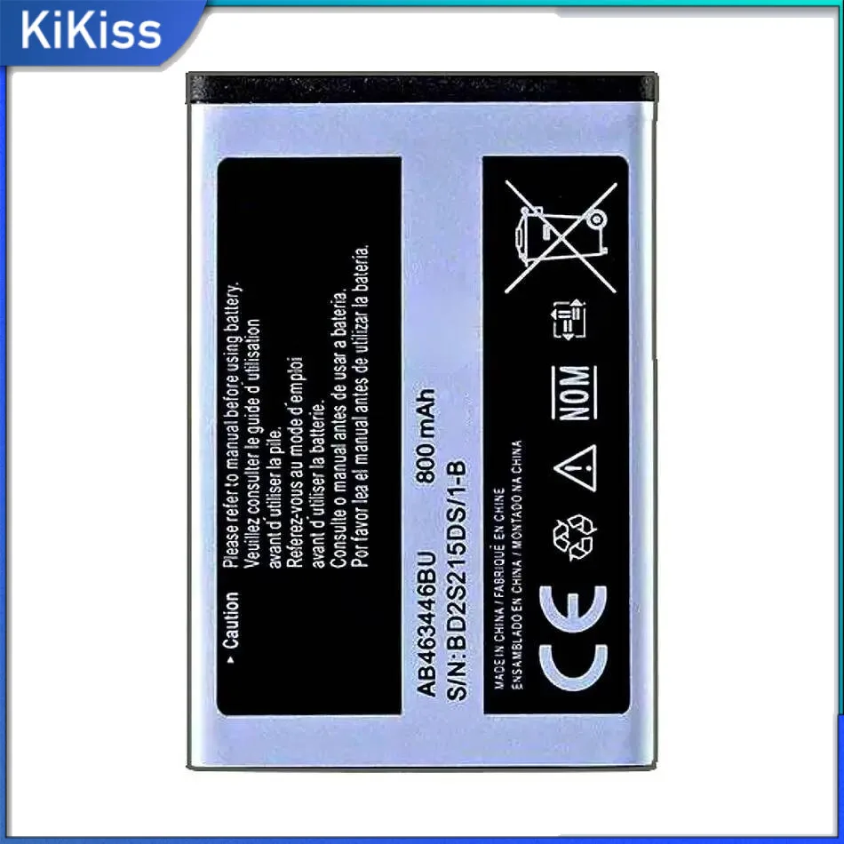 Аккумулятор AB463446BU 800 мАч для Samsung C3300K X208 B189 B309 GT-C3520 E1228 GT-E2530 E339 GT-E2330 C5212 AB043446BE AB553446BU Аккумулятор AB463446BU 800 мАч для Samsung C3300K X208 B189 B309 GT-C3520 E1228 GT-E2530 E339 GT-E2330 C5212 AB043446BE AB553446BU