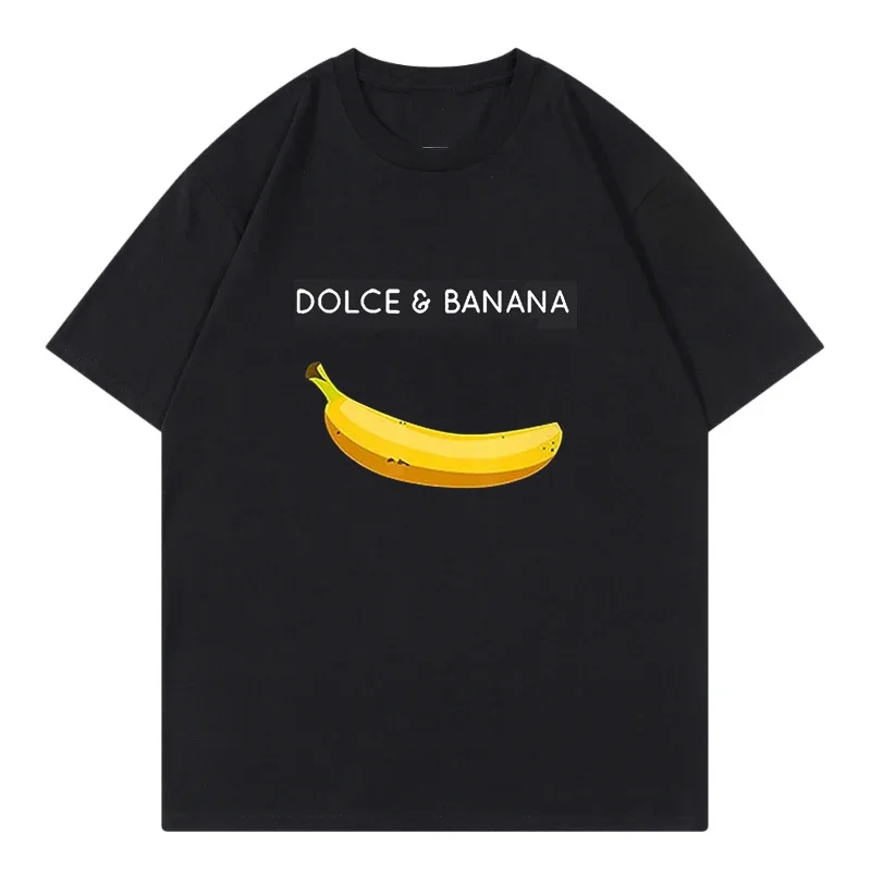 Dolce Banana T-Shirt Men's Printed Cotton Short Sleeve T-Shirt Luxury Brand Plus Size Women's Clothing Women's Free Shipping