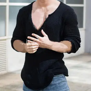 Suéter masculino de outono chique e confortável suéter de outono de malha