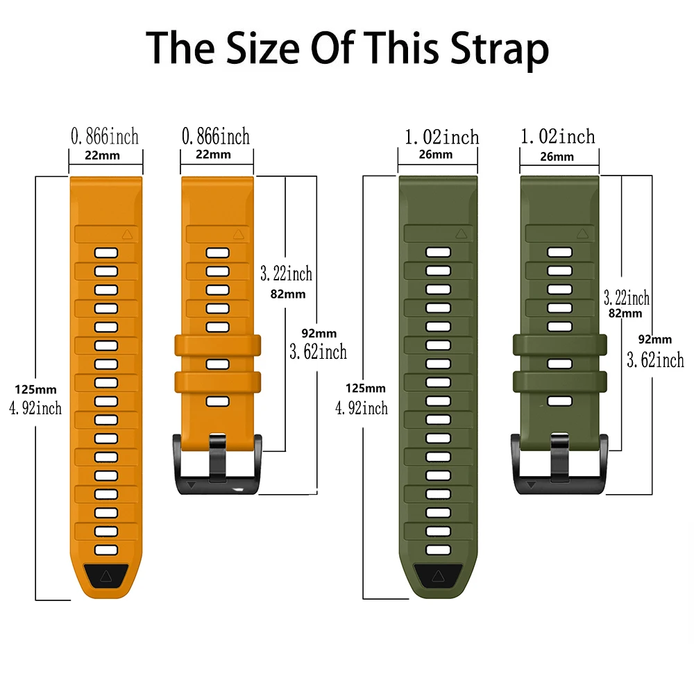 Bracelet de montre respirant pour Garmin Fenix 8 47/51mm E 7 7X 6 6X 5 5X/Epix Pro/Enduro 3 2 QuickFit 22mm 26mm, Bracelet en Silicone