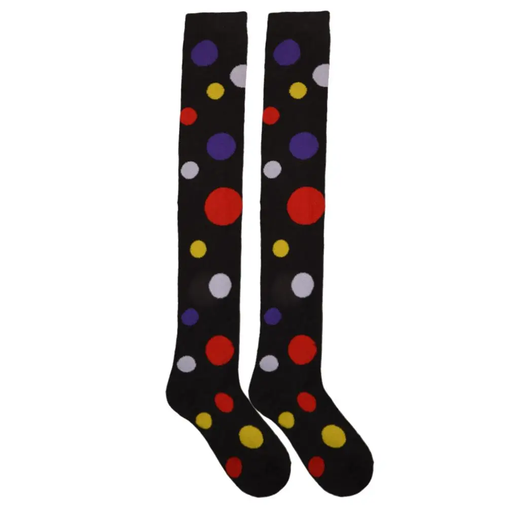 

Clown Cosplay Stockings Over The Knee Women Black High Leg Long Socks Costume Party Dress Stockings Performance Dance Socks