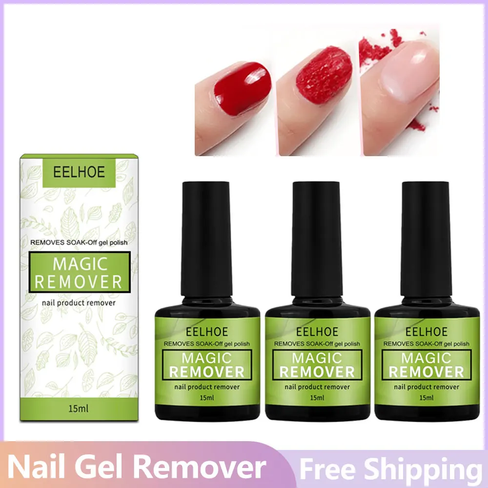 EELHOE Nail Gel Fast Remover 15ml Wholesale Magic Burst UV Gel Polish Delete Nail Gel Cleaner Semi Permanent Varnish Manicure