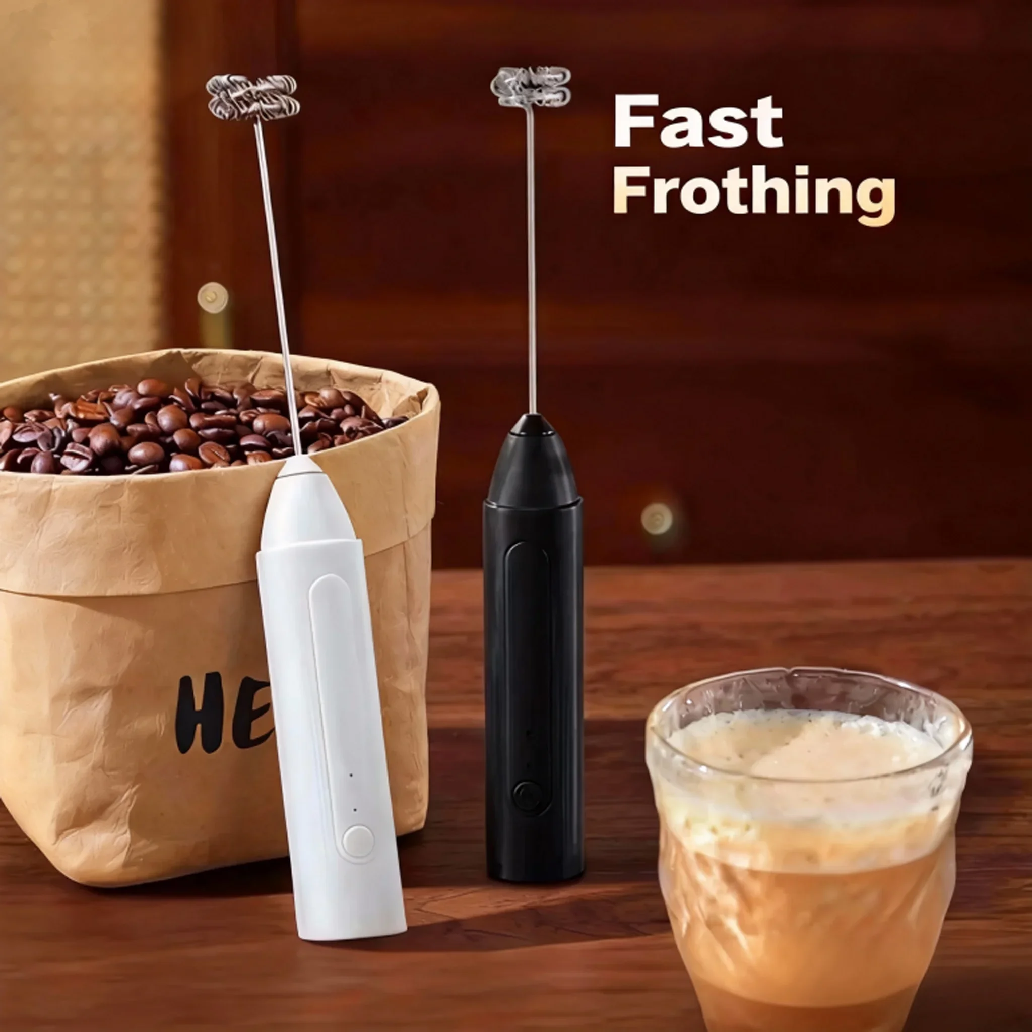 

Electric Coffee Milk Frother Handheld Egg Beater Foamer Coffee Maker Electric Blender Mixer Mini Portable Blender Kitchen Tool