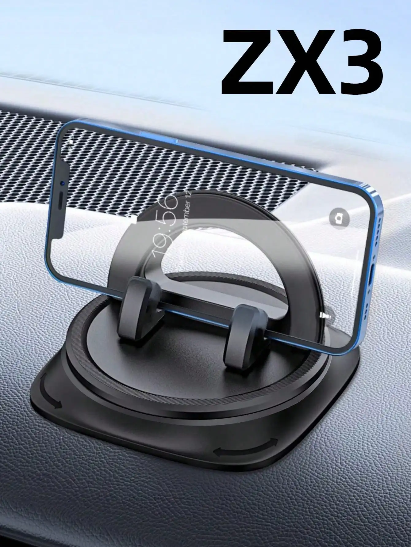 Rotatable Navigation Bracket Car Phone Holder, Rotating Bracket, High-Grade Anti- Mat, Universal For Car Dashboard