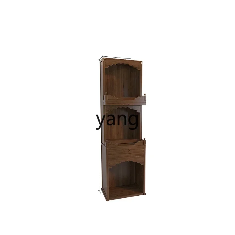 Yjq solid wood Buddhist niche new Chinese table for home use modern simple solid wood God of Wealth cabinet