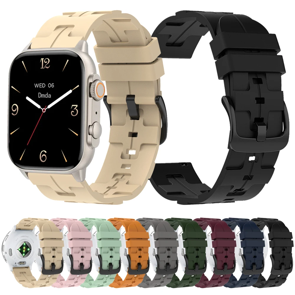 20mm 22mm Watch Silicone Strap For COLMI P71 Band For COLMI M42/C81 C60 C61/I31/P68 P73/P28 Plus Watchbands Bracelet Accessories