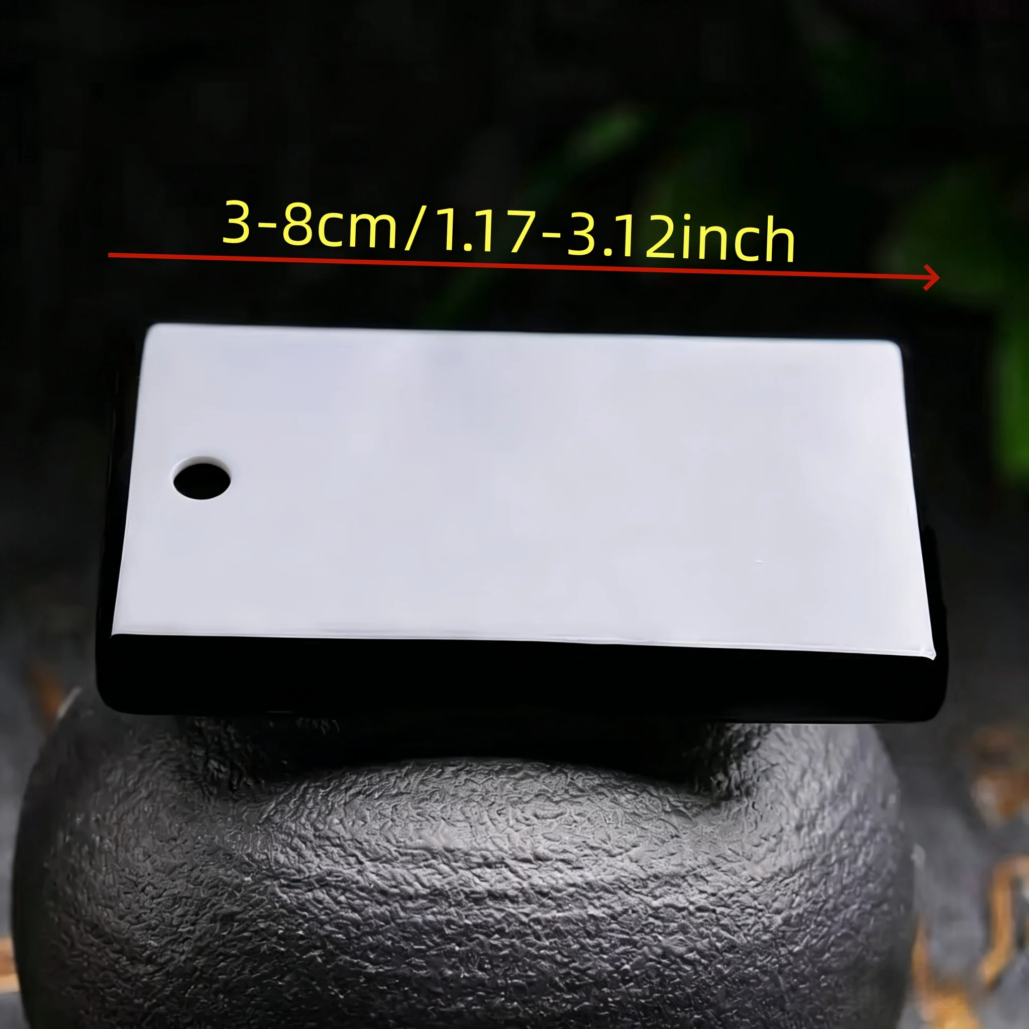 1pc/3pcs Natural Black Obsidian Rectangular No Evil Stone, Bohemian Stone, Natural Stone Suitable for Home Decor