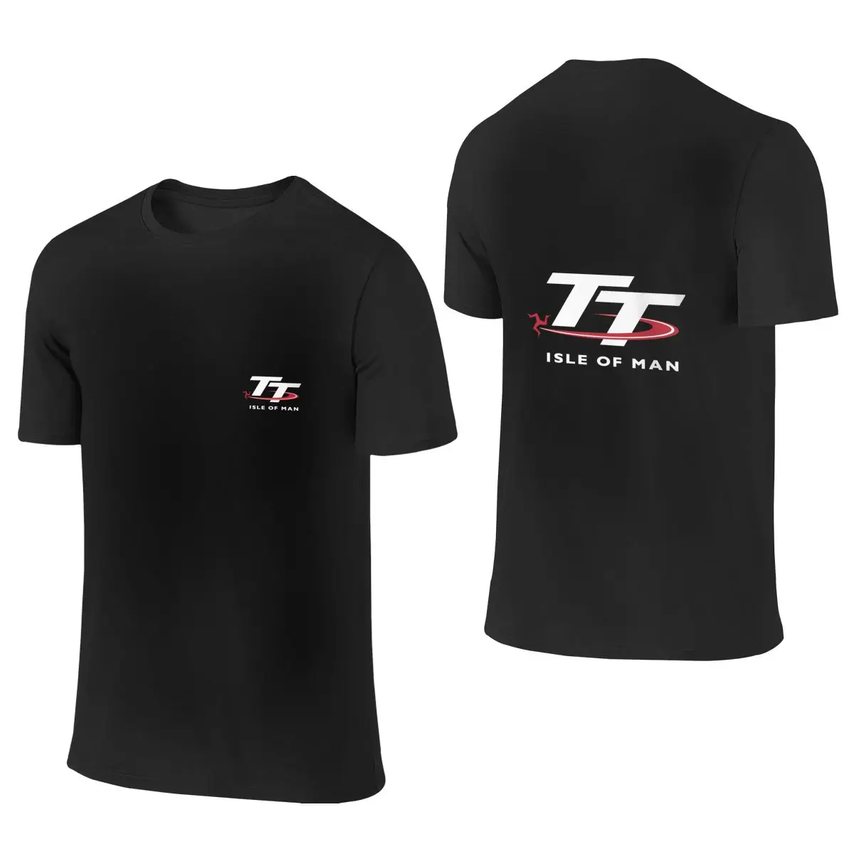 

Isle Of Man TT Men's Short Sleeve T-shirt Round Neck 100% Cotton T shirt S-6XL