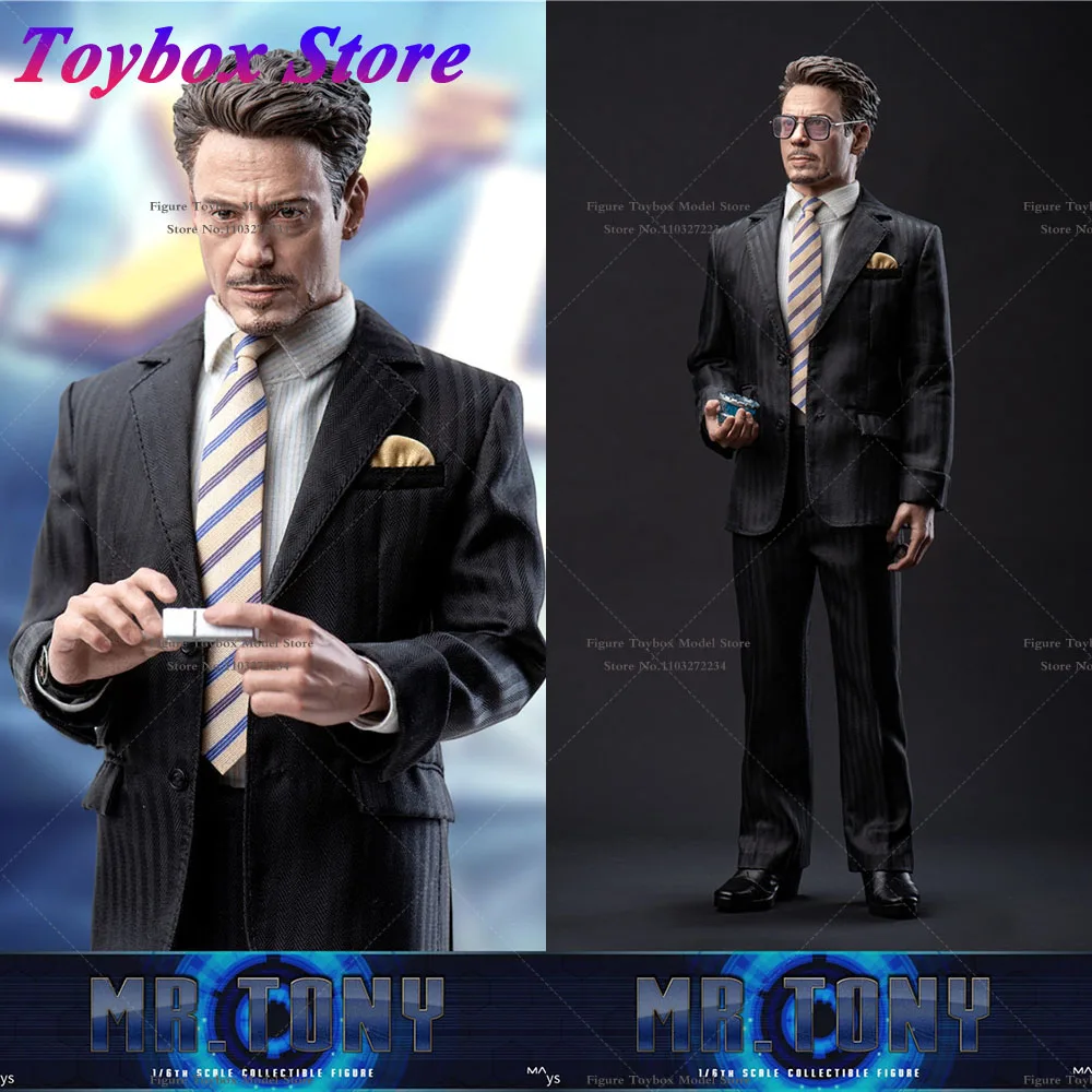 Mars Toys MAT006 1/6 Scale Iron Man Robert Downey Jr. Mr. Tony Court Ver. Full Set 12'' Action Figure Body Model for Fans