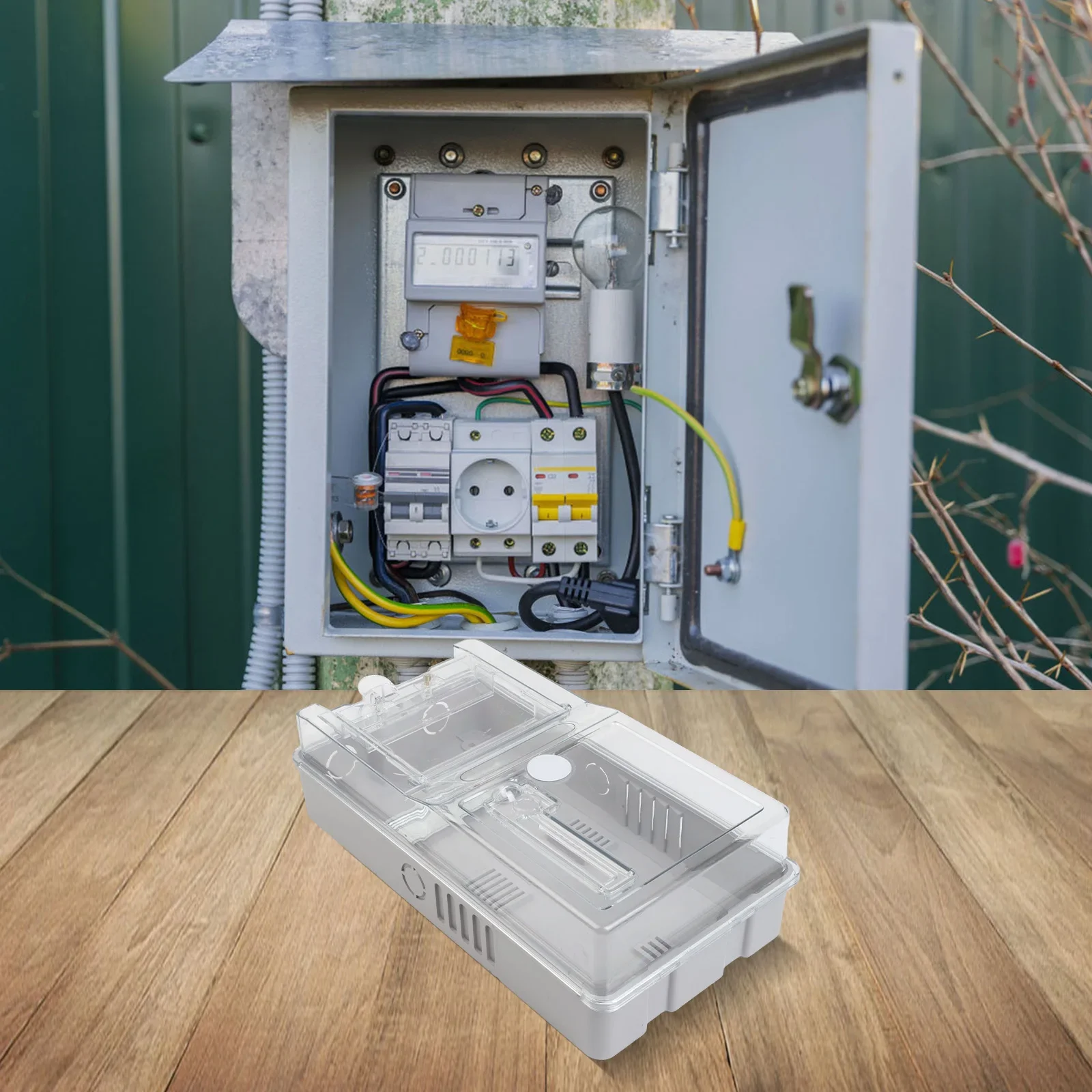 Transparent Electric Meter Box 6 Circuits Reliable Protection Against Theft Suitable For School And Community Use