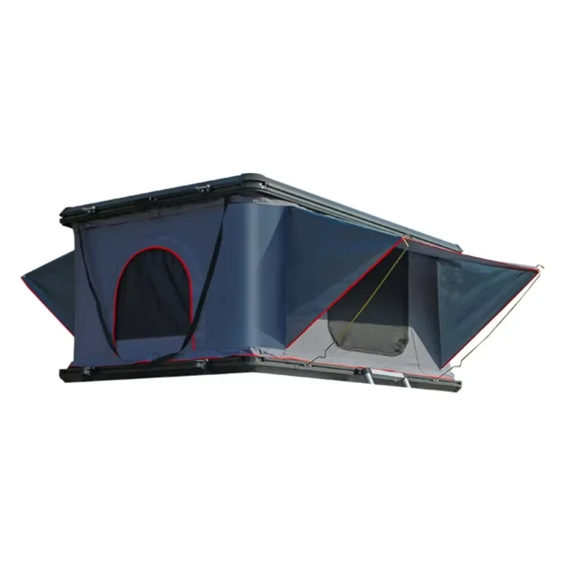 Solar Panel Equipped Aluminum Hard Shell Roof Top Tent Durable Waterproof for Outdoor Trip