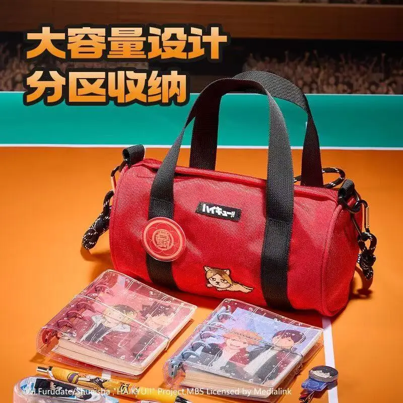 Haikyuu!! Handtas Studentenrugzak met grote capaciteit Sport Fitness Bergbeklimmen Wandelen Crossbody Cilindrische opbergtas
