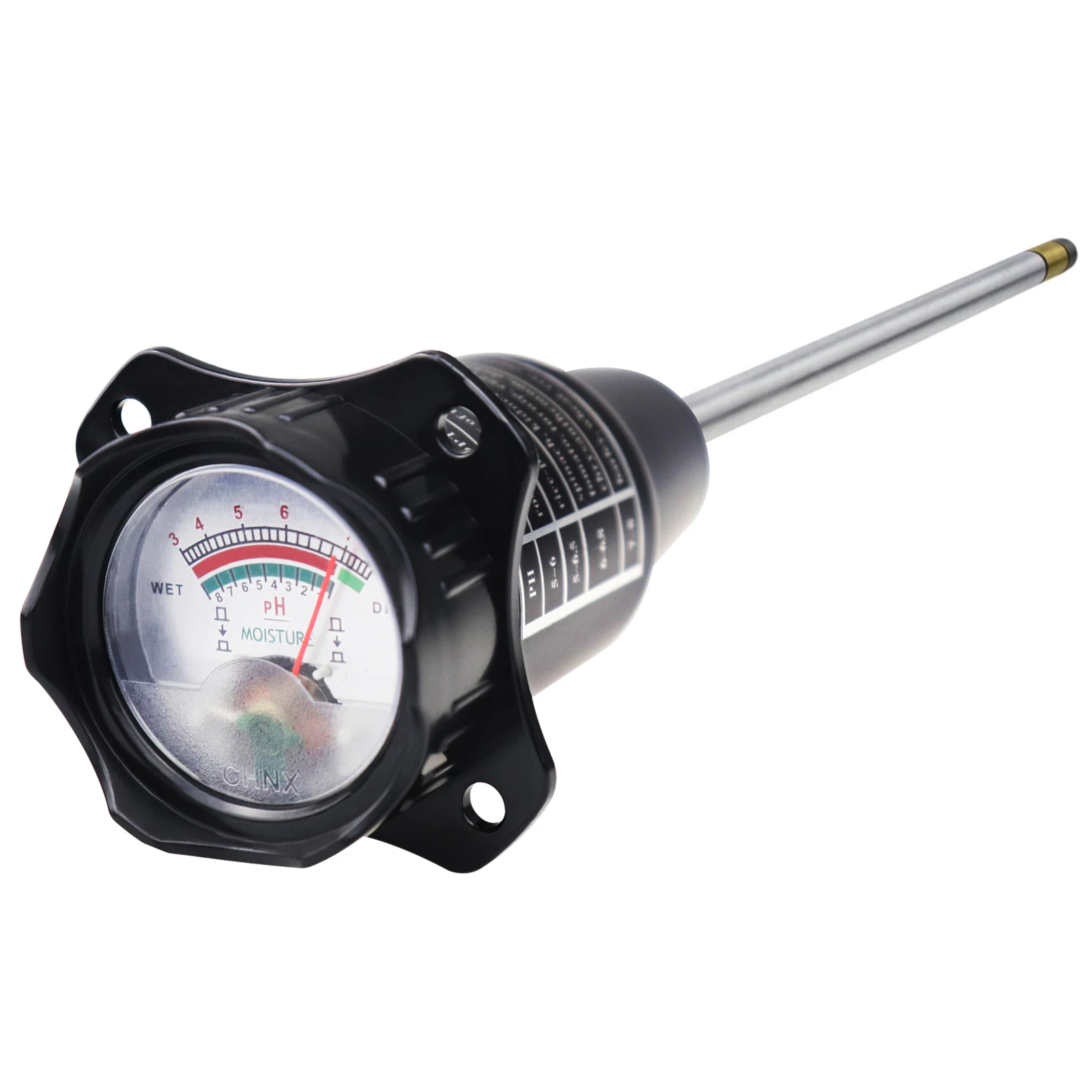High Quality 2-in-1 Soil pH and Moisture Meter 308mm Long Waterproof Metal Electrode Indoor Outdoor Gardening