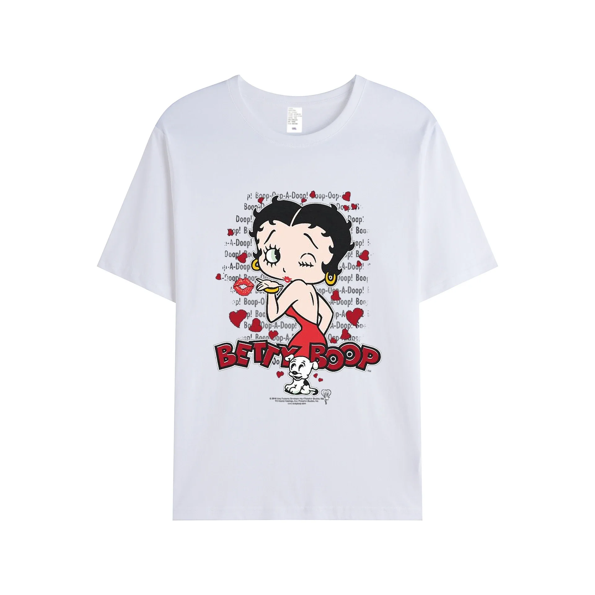 

Bettyboop Kiss Love Tshirt Techno Funny T Shirt O-Neck Cool Sunlight Spring Unique Cotton Funny Casual Printing Shirt