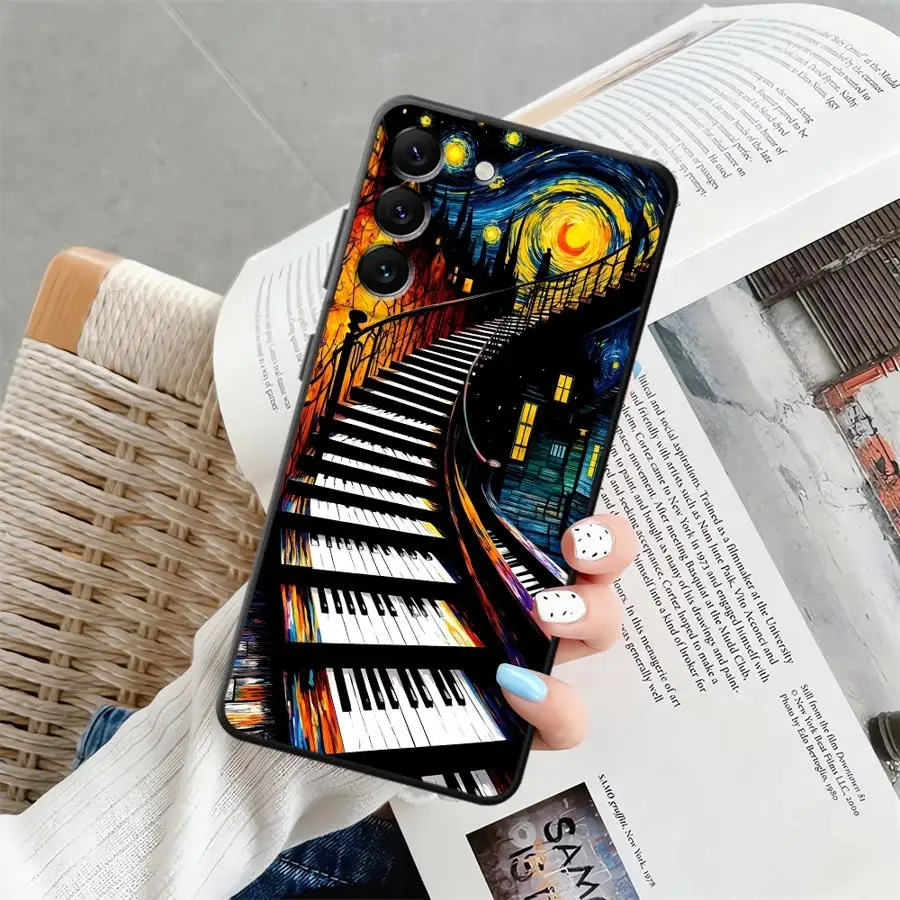 Piano Staircase Case for Samsung Galaxy A57 A06 A73 A51 A23 A25 A16 A37 A05 A15 A55 A52 A36 A53 A17 Phone Cover A50 A41 A12 A70