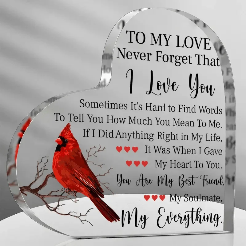 1 piece, romantic gift, for my beloved, acrylic gift, for her romantic boyfriend, girlfriend love cute gift, creative anniversar