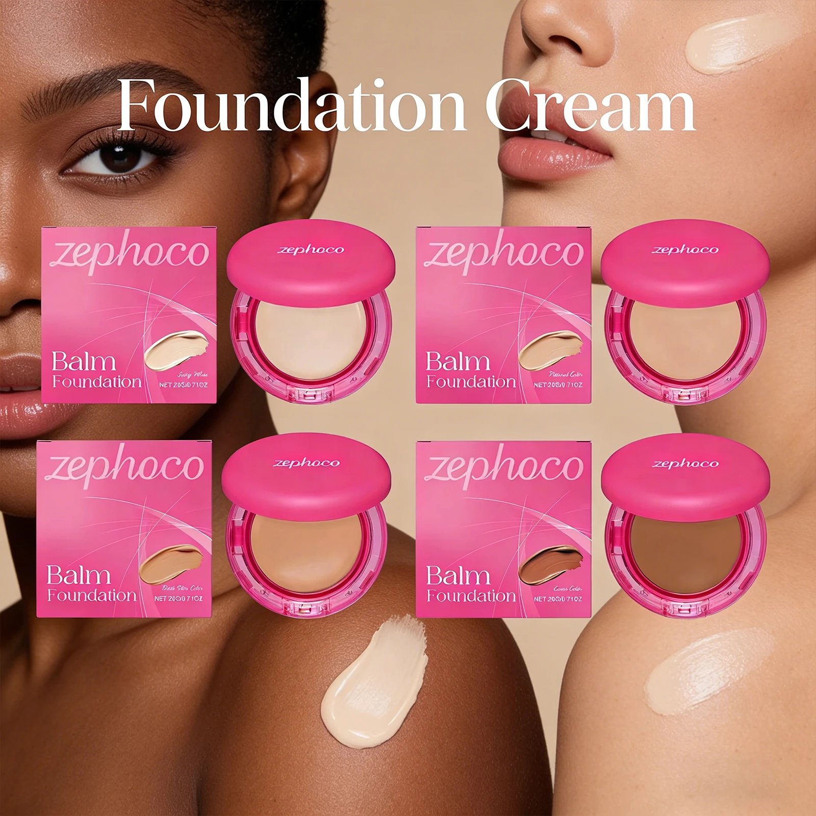 

Moisturizing Foundation Cream Lightweight Long Lasting Concealer Hydrating For Oily Dry Skin Natural Clear Makeup Full Coverage